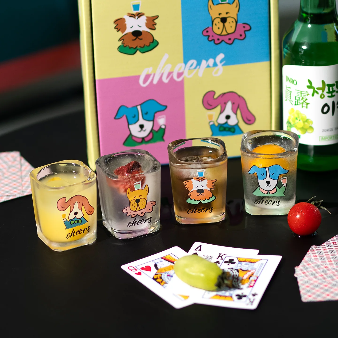 Shochu Cup, One or Two Zoo Baijiu Cups, One Bite of Sake Glasses, Household Party Girlfriends Cute Spirits Cup