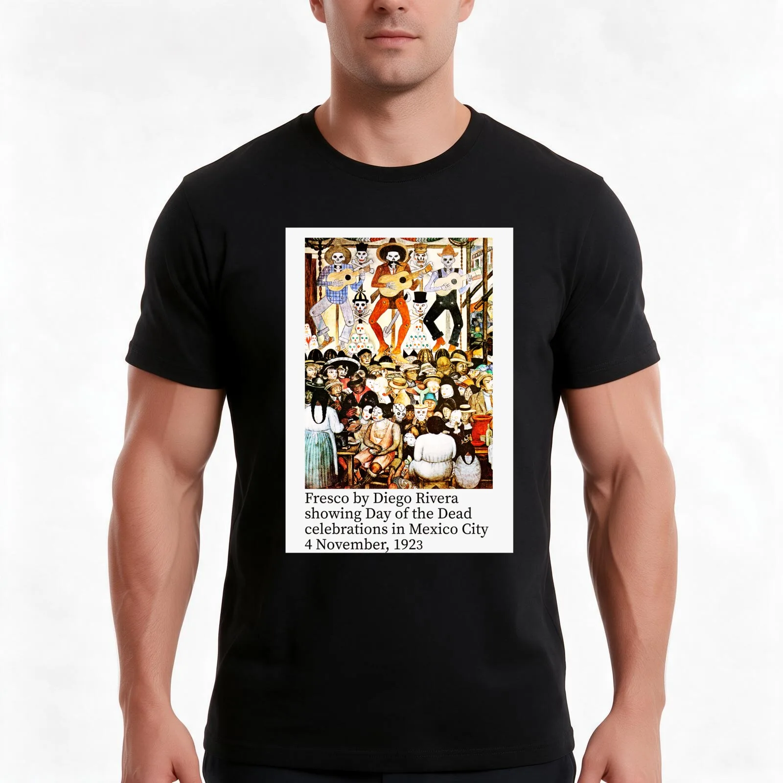 The Day of The Dead Celebrations - Digo Rivera 1957 Mexico Mexique T-Shirt Summer Casual Cotton Tee Vintage Graphic Print