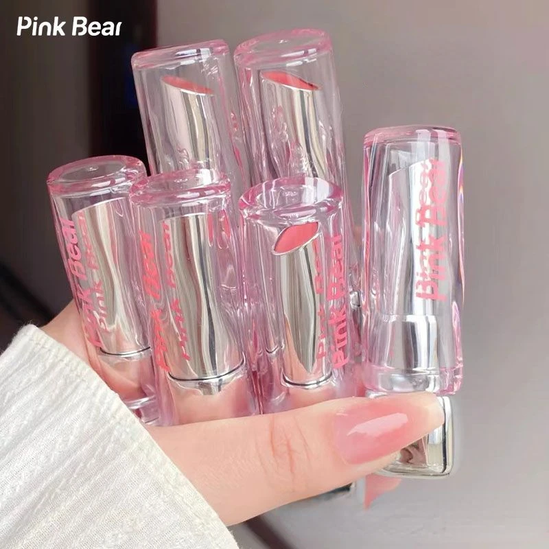 

Pink Bear Water Essence Solid Lipgloss Moisturizing Mirror Lip Glaze LipSugar Light Lipstick Light Sensation Beauty Makeup