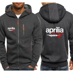 Spring Autumn Men's Hoodies Aprilia Racing RSV4 Logo Print Fashion Sports Windbreak Warm Comfortable Hooded Splicing Sweatshirt