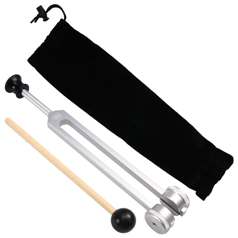 Kit de diapasão de cura 95 Hz com base de silicone e martelo para ioga terapêutica e sessões sonoras-A77G