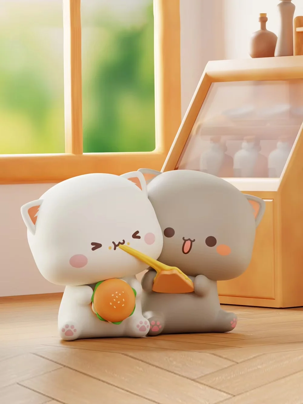 Mitao-Boîte ennemi de la série Love Like Peach Cat, figurine d'anime, boîte mystère surprise, décor à collectionner, cadeau de Noël, version Q