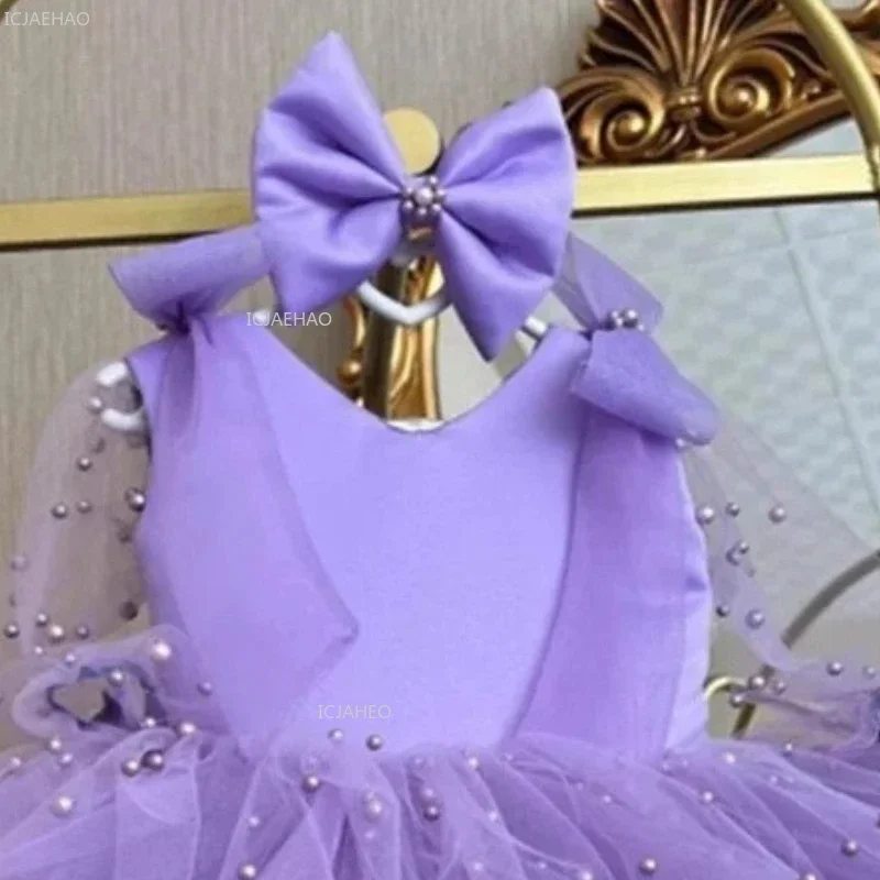 

Розовое детское праздничное платье принцессы для девочек, детское свадебное платье с цветочным узором для девочек, торжественное праздничное представление для показа мод