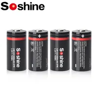 Soshine 16340 550mAh LiFePO4 Battery RCR123 3.2V Rechargeable Battery 2000 Time Discharge Cycle for Flashlight Headlamp Mini Fan