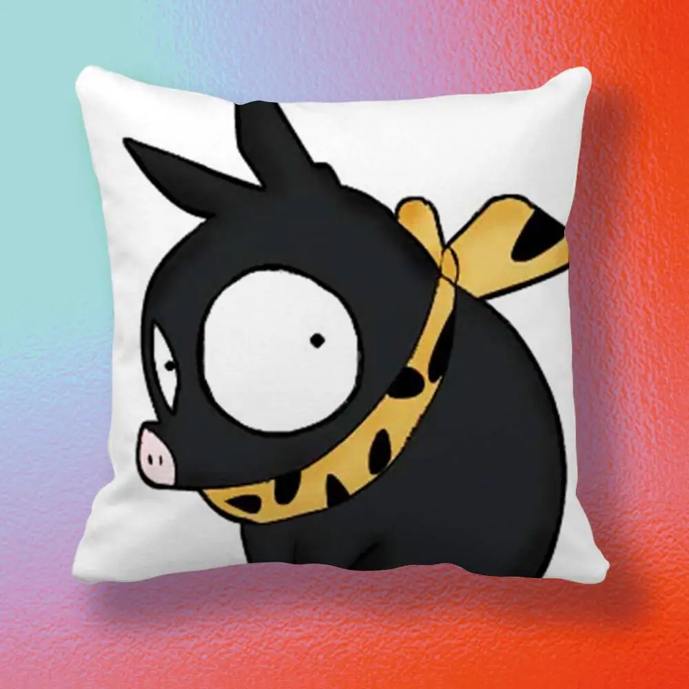 Anime Cute Ranma P Chan Double-sided printed pillow cover Solid color minimalist pillowcase, fits all bedroom styles 5