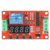 FRM01 LED Digital Time Delay Relay Module DC 5V 12V 24V Timer Control Relay Switch 1CH Loop Delay Self-Locking Timing Board