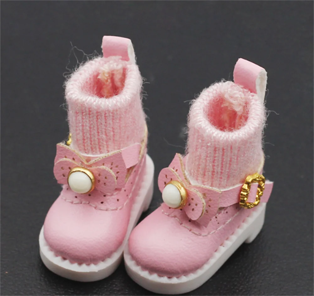 

Obitsu 11 doll shoes suitable for ob11 p9 uf size cute doll bow boots doll accessories