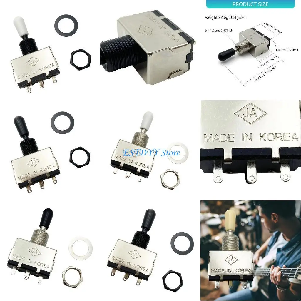 G6DE Metal ABS Guitar Switches 3 Position Tone Control Performances Ready for Guitar