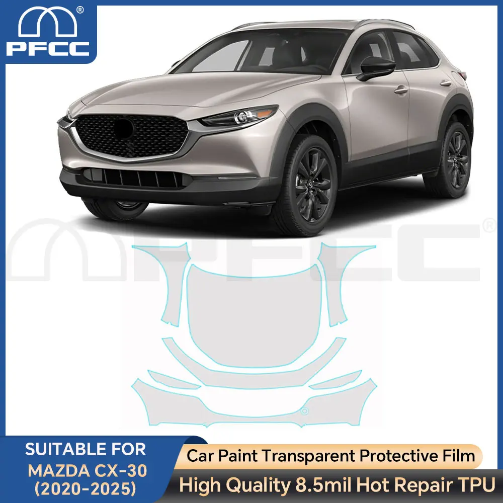 الطلاء حماية PPF فيلم الذاتي شفاء الصدرية الجسم ملصق لمازدا CX-30 2020-2025 اكسسوارات المضادة للخدش مقاومة إصلاح فيلم