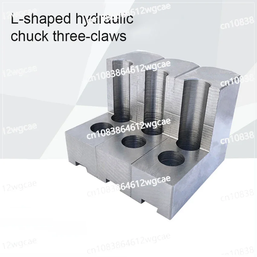 L-shaped Hydraulic Chuck 3-jaw  Heightened Soft Hydraulic  Inner Support Outer Circle Package Claw 5/6/8/10 Inches