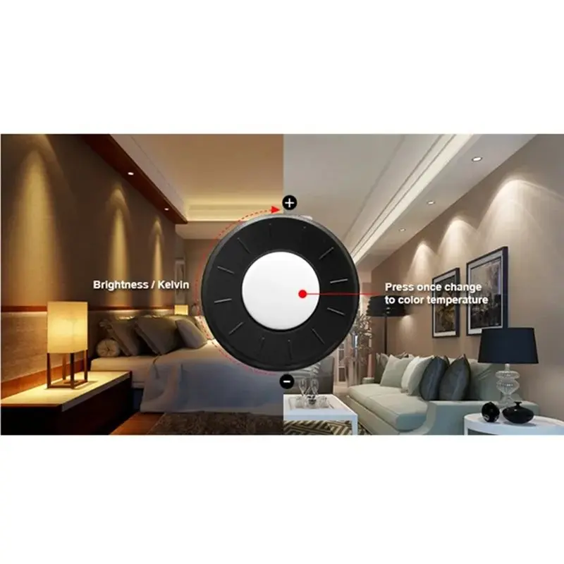 [A92P!】 Remote Control LED Strip Controller 2.4Ghz 4 Zone Rotating Wheel/Button Touch RF Wireless CCT Remote Touch System