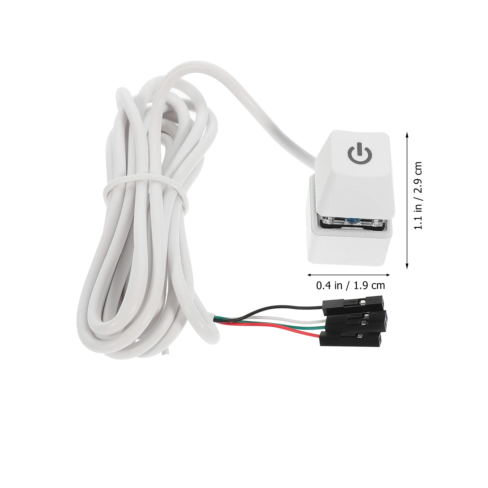 Robuster PC-Netzschalter mit Kupferkern, langes Kabel, Desktop-Computer-Host-Taste, einfache Installation, Büro, Heimgebrauch, Internetcafé, kompatibel