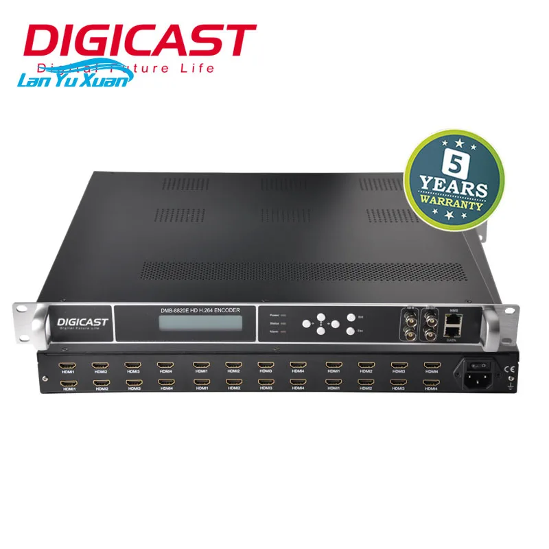 Radio TV Broadcasting  HD H.264 MPEG-4 AVC to  IP Encoder  with 24 HD MI Input and ASI IP RTP RTSP Output