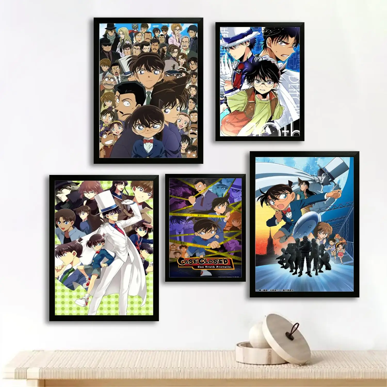 detective conan manga Canvas Art Poster and Wall Art, Picture Print, Modern Family Bedroom Decor,Decorative painting