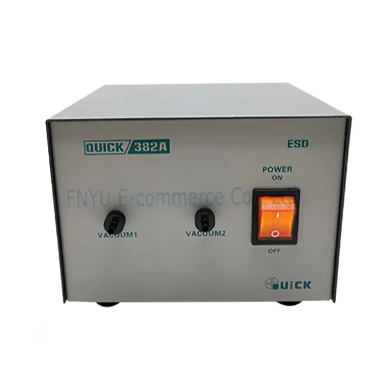 Meja penghisap vakum 382A cepat, pompa udara bawaan untuk Resistor IC SMD, pena penyedot stasiun ganda, alat perbaikan desolder