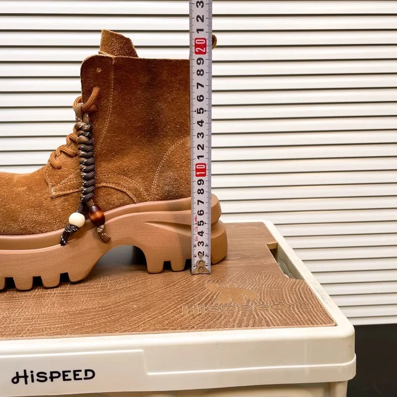 Matte Soft Leather Thick Soled Boots for Women,2025 Autumn New Fashion Women Boots,Ankle Boots Lace Up Round Toe Boots for Women