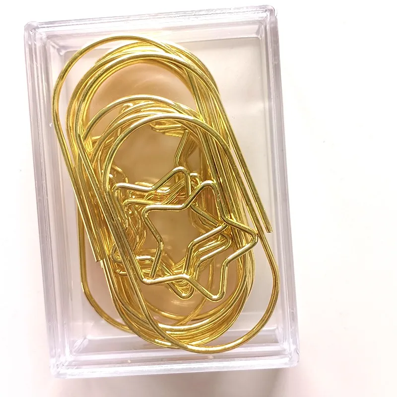 10pcs Rose Gold Large Fat Paper Clips Creative Shaped Pins Animal Paper Clips