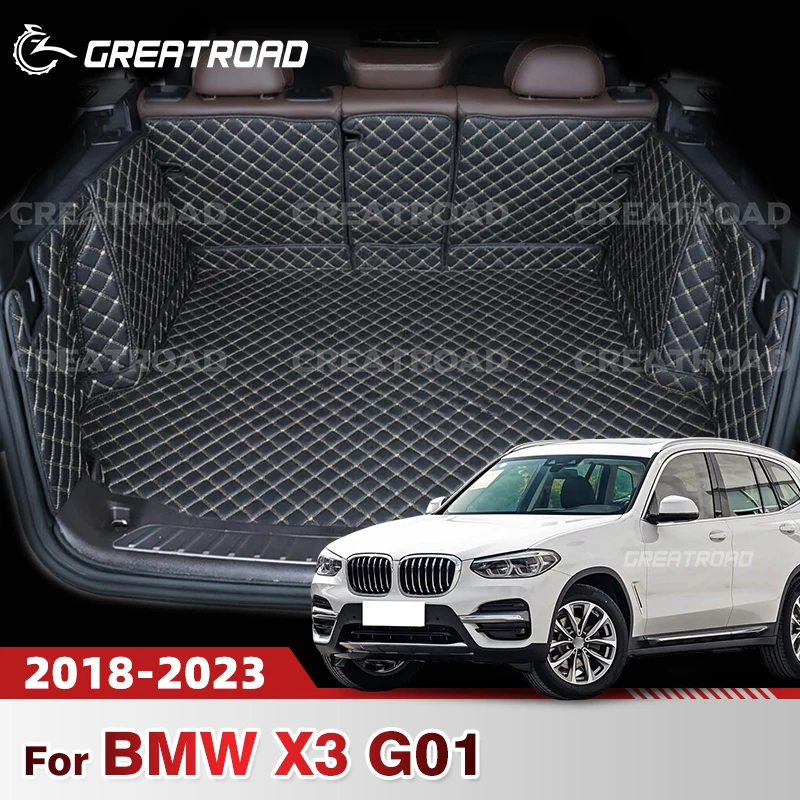 

Автоматический коврик в багажник с полным покрытием для BMW X3 G01 2018-2023 22 21 20 19, автомобильный чехол для багажника, подкладка для багажника, внутренняя защита, аксессуары