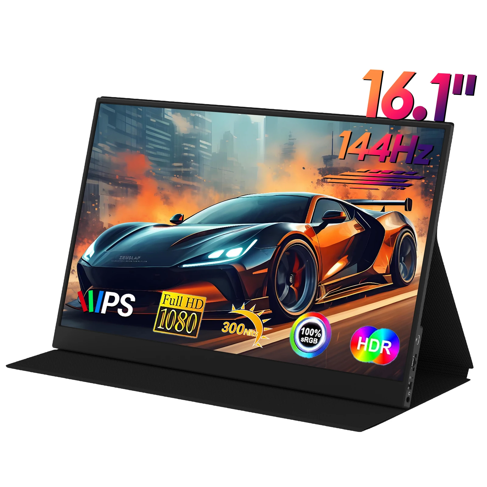 

ZEUSLAP 16.1inch 144Hz 100%sRGB Ultrathin Gaming Portable Monitor for Phone, Nitendo Switch, Laptop, PC Second Extend Screen