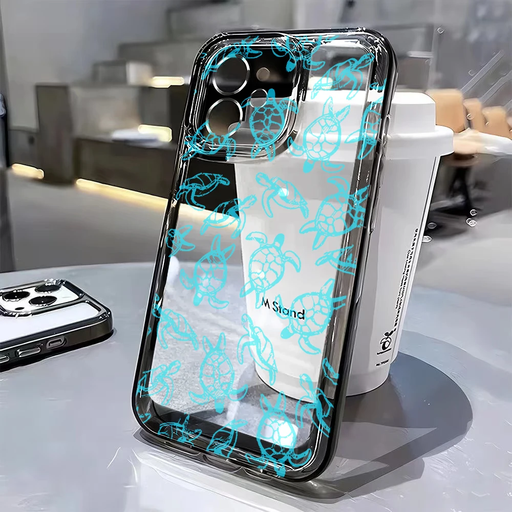 Marine Animal Depiction iPhone 17 Air 16 15 14 11 12 13 Pro Max 16 15 Plus 13 12 Mini Soft Case Turtle Phone  transparent Case