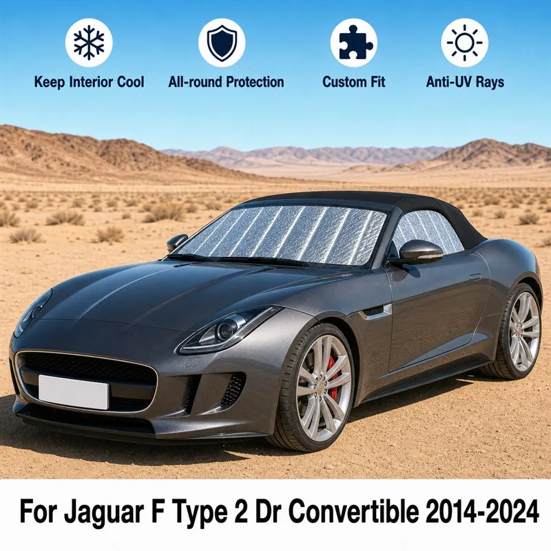 For Jaguar F Type 2 Dr Convertible 2014-2024 Full Set Car Window Sunshades UV Block Privacy Heat Insulated Foldable Car Curtain