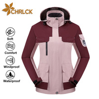CHRLCK Women's Waterproof Hiking Jacket Women Outdoor Windbreaker Camping Cycling Running Trekking Fishing Jackets Spring