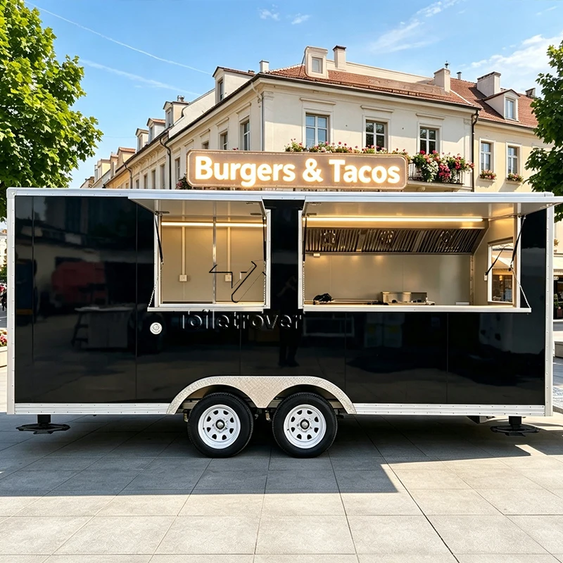 Mobile Restaurant Food Trailer Tacos Hot Dog Food Truck Burger Commercial Street Vending Food Trailer Suitable for USA Market