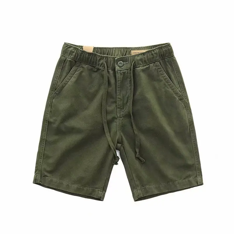 Pantalones cortos de trabajo para hombre, Shorts de longitud media, holgados, informales, japoneses, a la moda, Verano