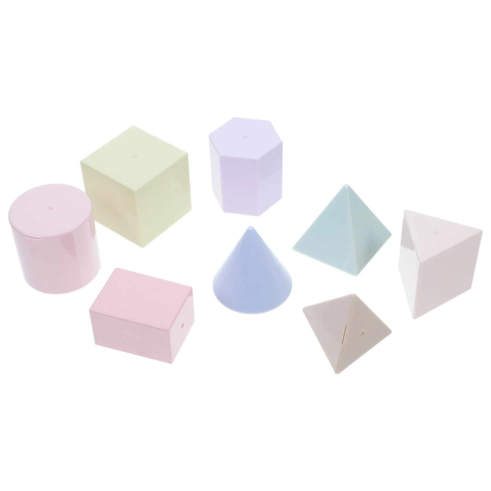 

8pcs Geometrical Tools Clear Cutting Board Plastic Table Manipulatives Kids 3D Shapes Solids Transparent