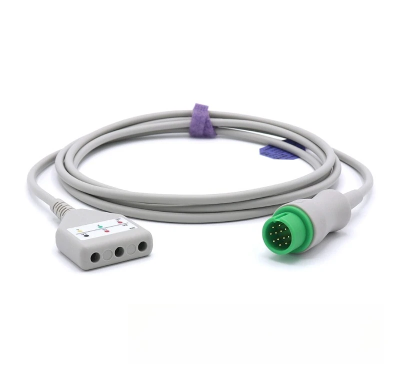 Compatible with Baolites 3 Lead ECG Main Cable  Monitors EU US Universal