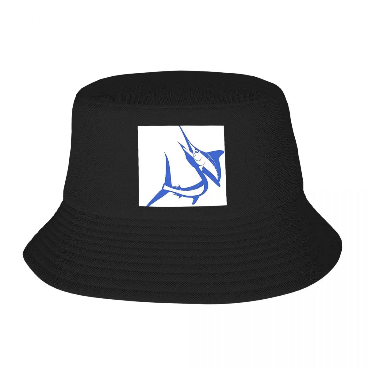 White Marlin Graphic Bucket Hats Panama Hat Children Bob Hats Cool Fisherman Hats Summer Beach Fishing Unisex Caps