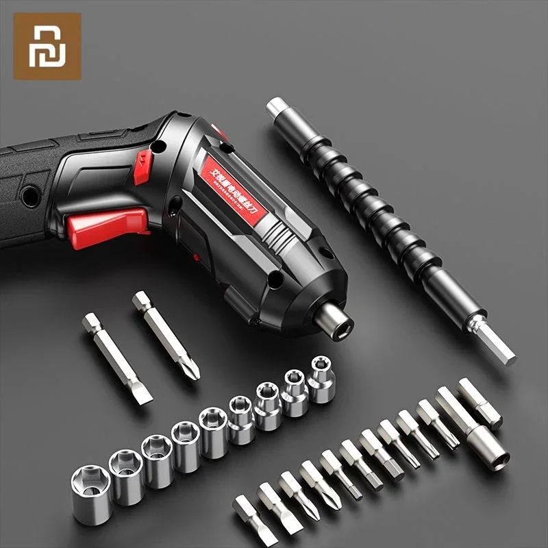 Xiaomi-mini Chave de Fenda Elétrica Recarregável Doméstico Pequeno Broca Motorista Multifunções Dobre Poder Ferramentas de Reparo