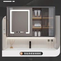 Light Luxury Hotel-style Bathroom Cabinets Integrated Basin Smart Mirror Bathroom Cabinets Home Storage Furniture Armoire JT40B 5