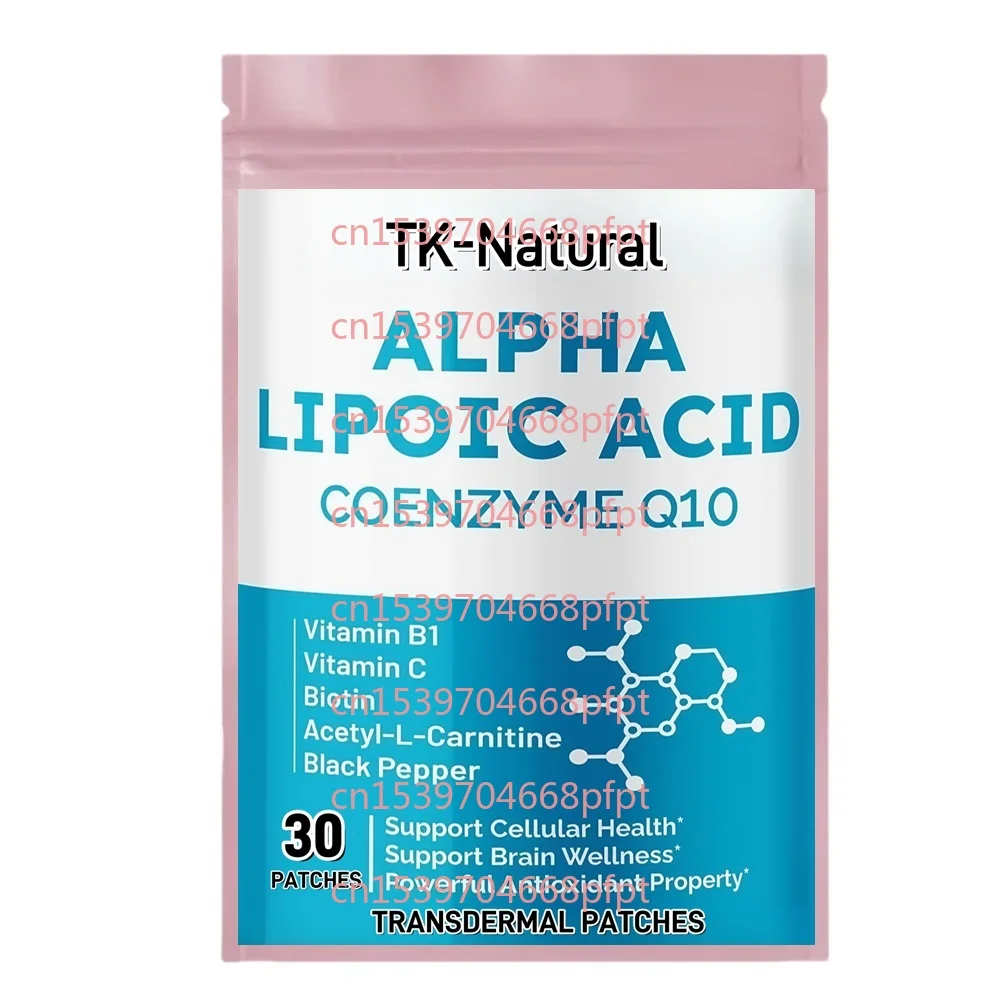 

30 пластырей Альфа-трансмические пластыри с коэнзимом Q10, витамин С, биотином - поддержка сотового здоровья, оздоровительного мозга