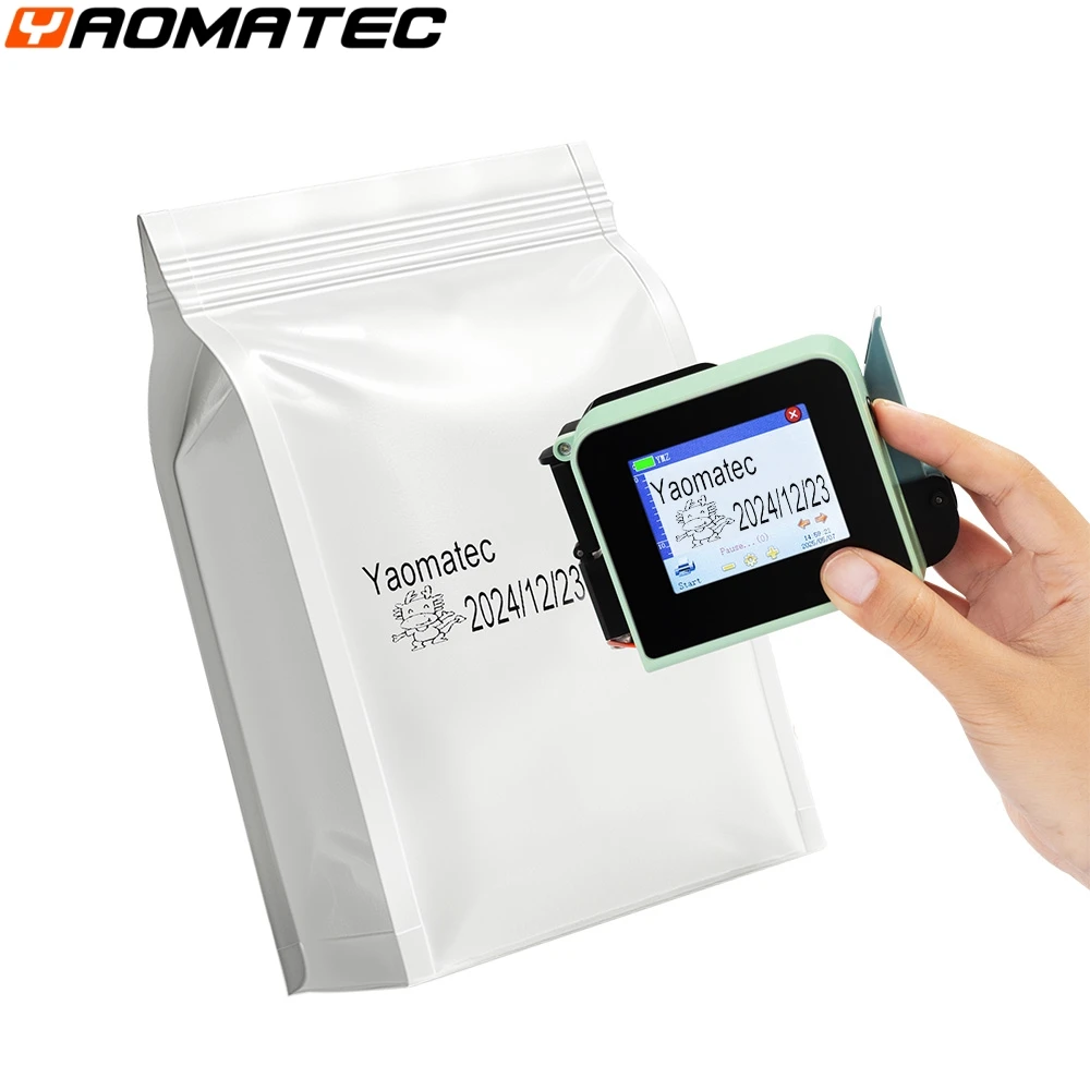 

YAOMATEC 23-язычный печатный пистолет YS130, 12,7 мм, код, дата, логотип, эффектная этикетка, портативный мини-ручной термоструйный принтер