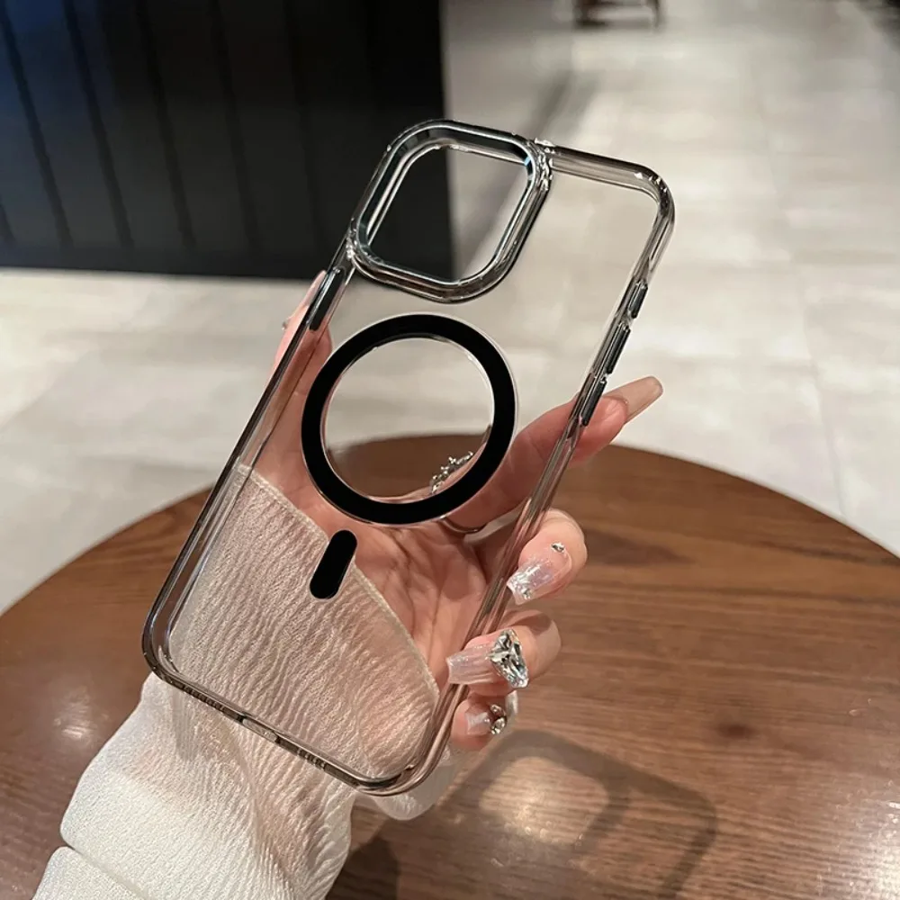 For iPhone 16 Pro Max Case Magnetic Thick Clear Hard Shockproof Full Cover New Compatible with iPhone 15 14