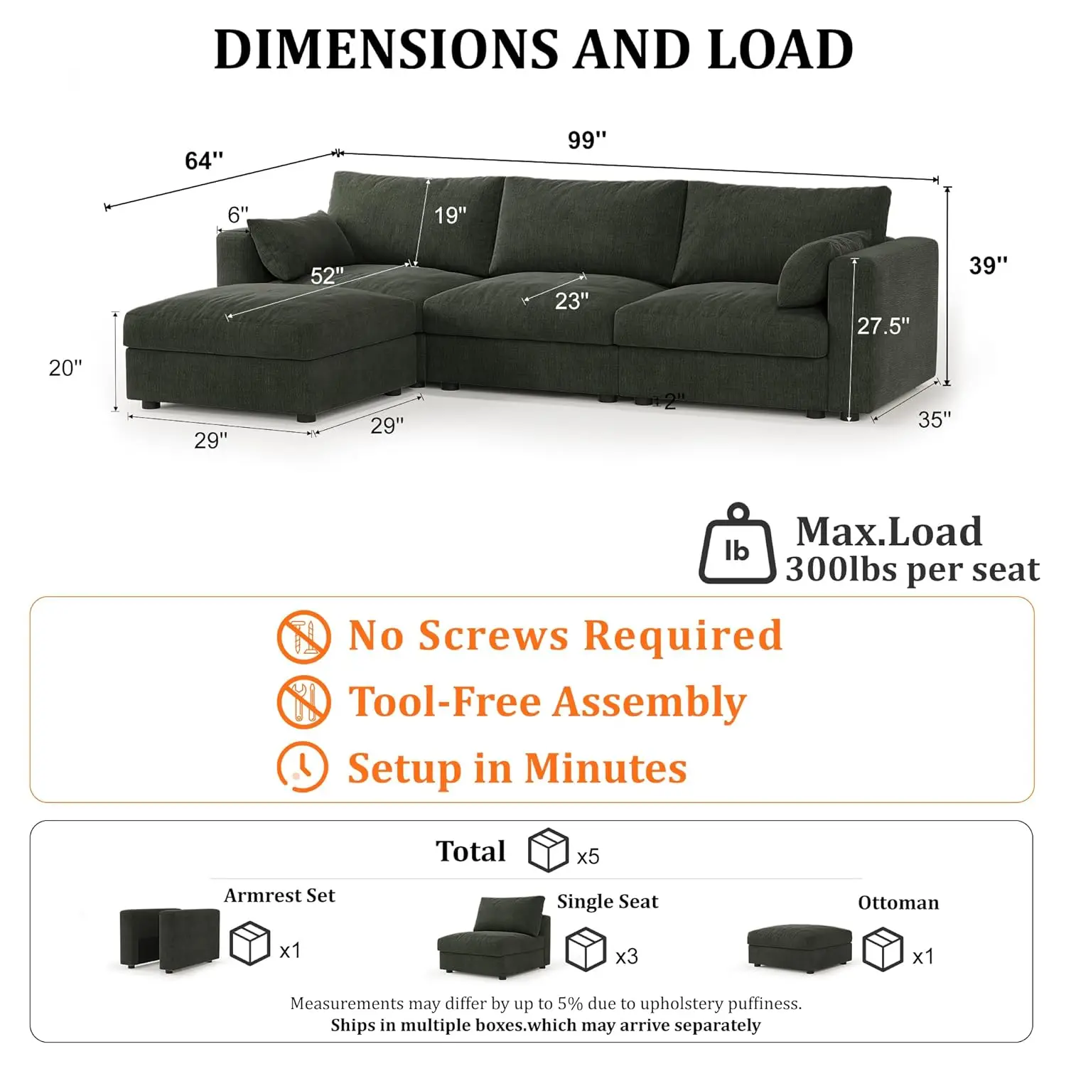 Thumbnail 2 - #21 Modular Sectional Sofas Sale
