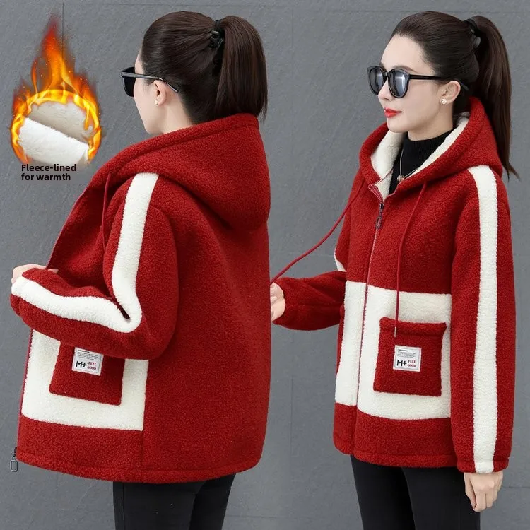 

Зимняя хлопковая куртка Sli с капюшоном, большие размеры, для женщин среднего и старшего возраста, модное хлопковое пальто