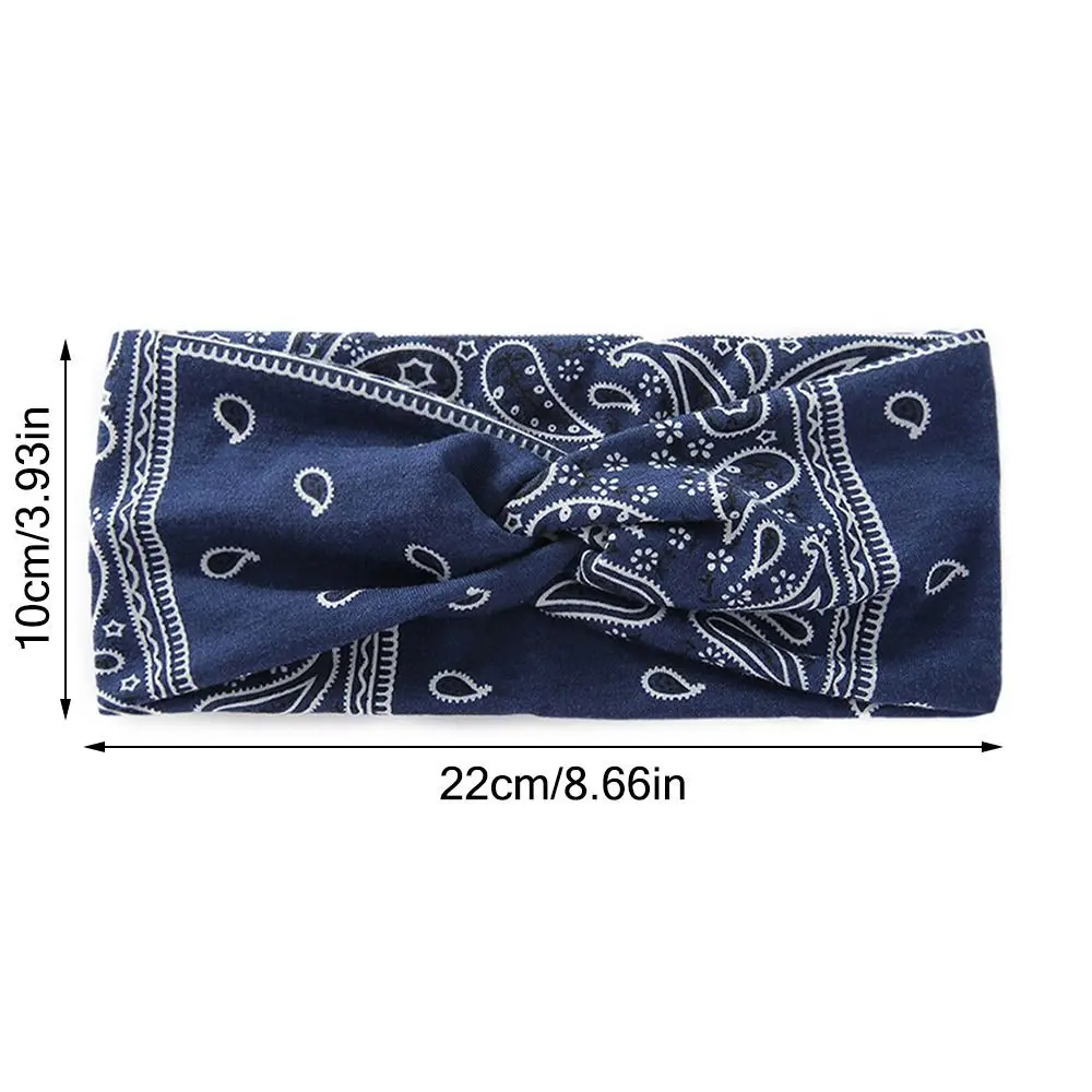 Absorbed Sweat Women's Stretchy Headbands Soft Non-Slip Twisted Cross Hair Wrap Sport Headbands for Daily Life Yoga Workout