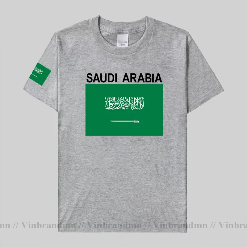 Kingdom of Saudi Arabia T Shirts Man 2023 T-shirt Nation Team Tshirt 100% Cotton Gyms Meeting Fans Streetwear Tops Saudi Arabian