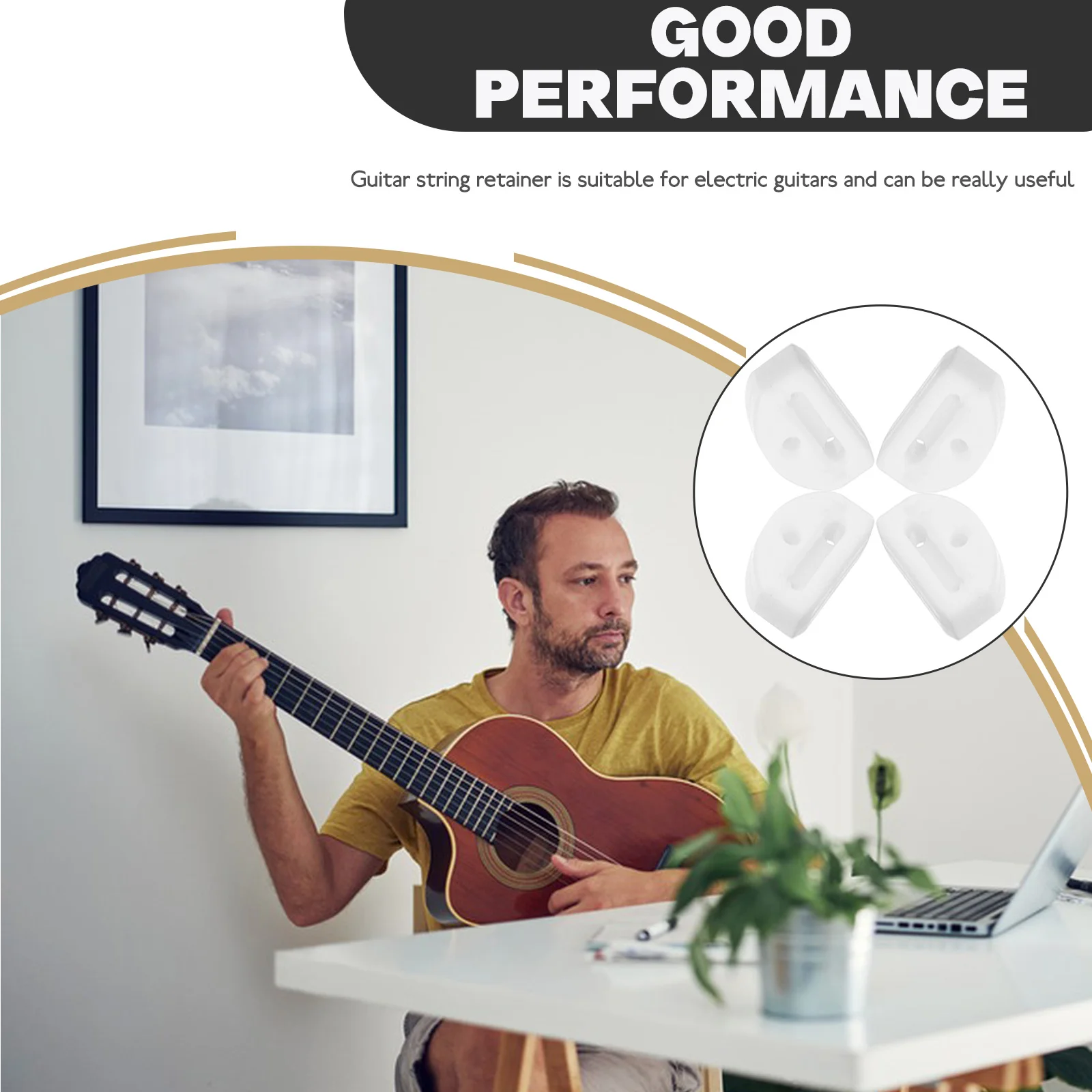 

12 Pcs Guitar String Nails Retainer Durable Plastic Electric Bass Fixing Accessories Musical Instrument Part Strings Tension