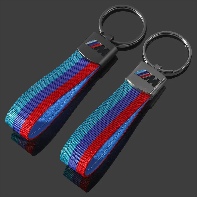 Leather Car Keychain Key Chain Rings 3D Metal Keyring For BMW M Performance E46 E90 E60 F10 F30 E39 E36 F20 E87 G30 E92 E91 X5