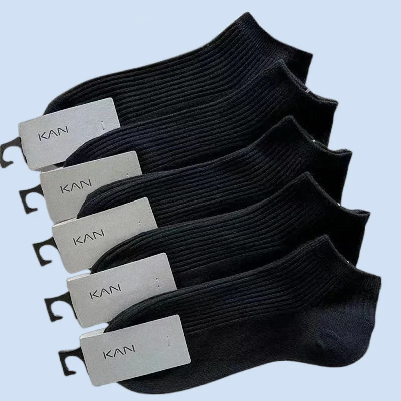 Calcetines tobilleros de algodón 5/10 para hombre y mujer, calcetín Invisible de corte bajo, absorbente del sudor, 100% pares