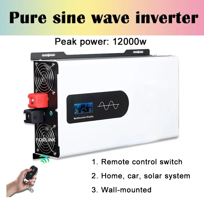 Inverter 24v 220v Pure Sine Wave Inverter Power 10000W 12000W 48V 60V 72V 96V To 110v Car Inverters Solar System inverter