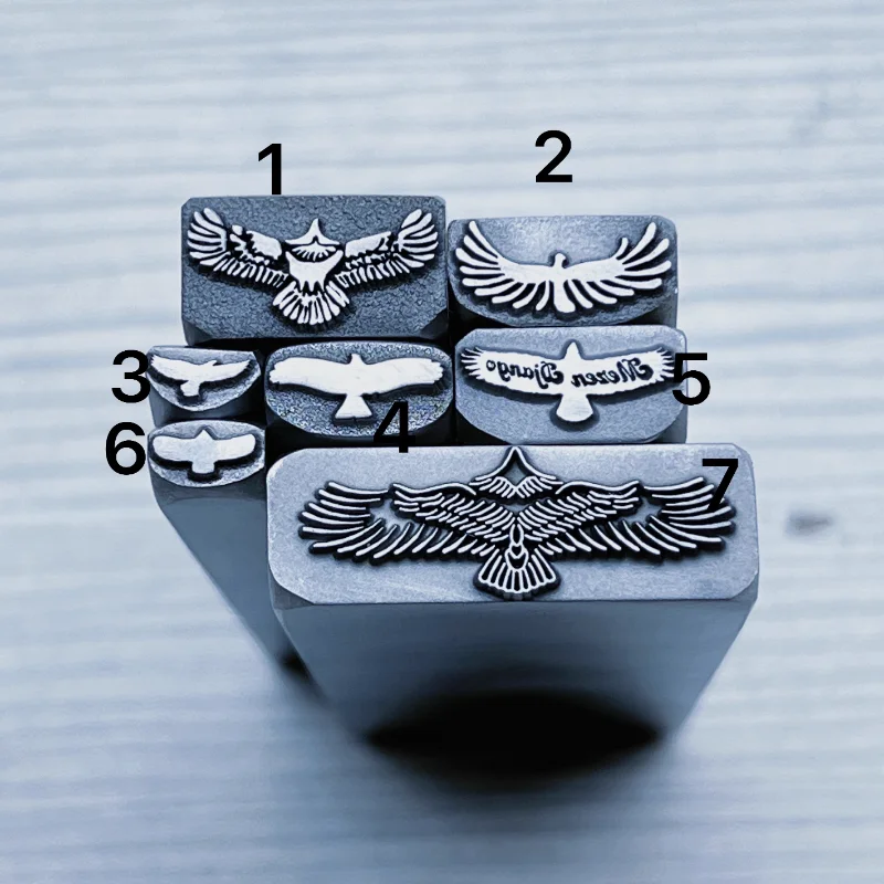 1PC Eagle Pattern Logo Metal Stamping Tool Jewelry Making Punch DIY Craft Silver Leather Stamps Steel Punching Chisel Carving