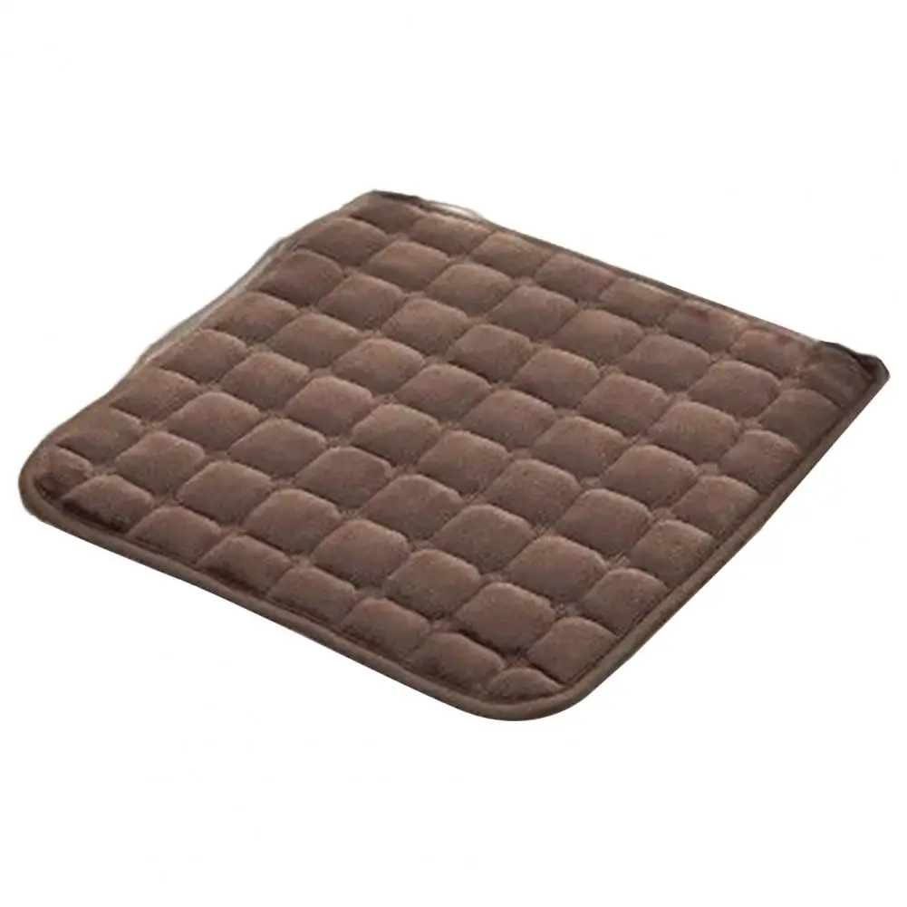 Chair Seat Mat Plush Square Seat Pad Non-Slip Sofa Chair Cushion Keep Warm Car Seat Cover