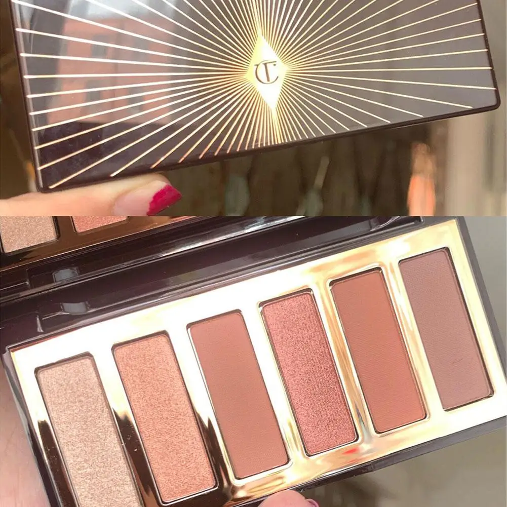 لوحة ظلال عيون شارلوت تيلبوري مكونة من 6 ألوان فاخرة غير لامعة ولامعة تدوم طويلاً، لوحة مكياج متعددة الوظائف #6