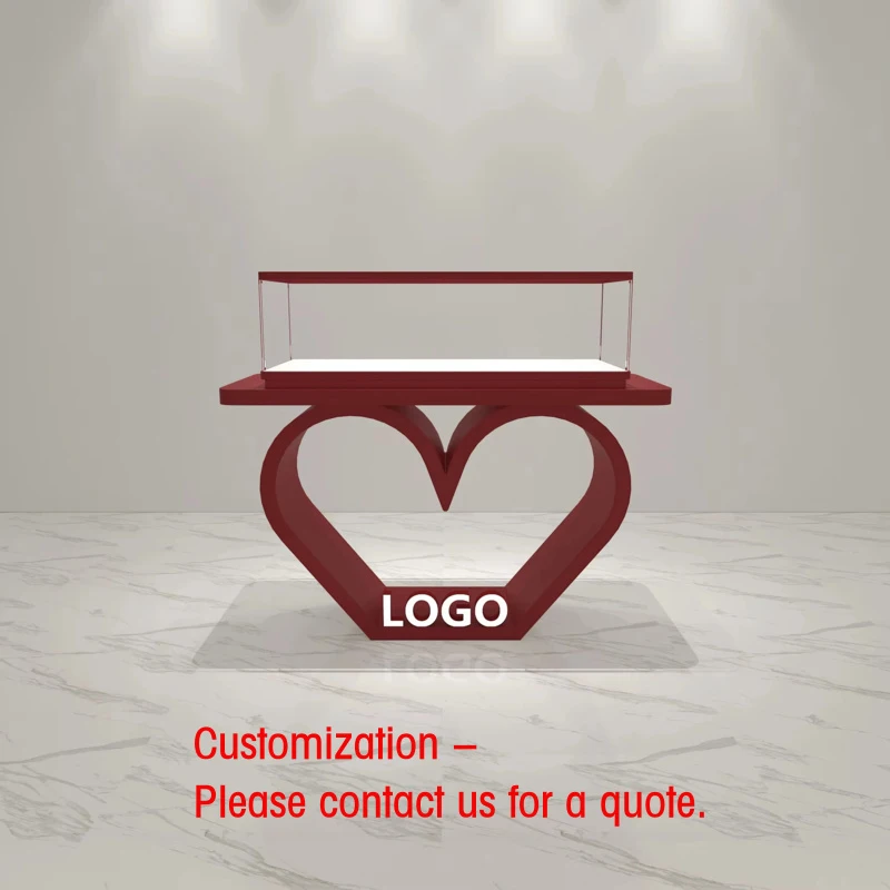 custom.Heart Shape Display Stand with Unique Style Nice Design Jewelry Kiosk and Cabinets Shopping Mall Showcase Product