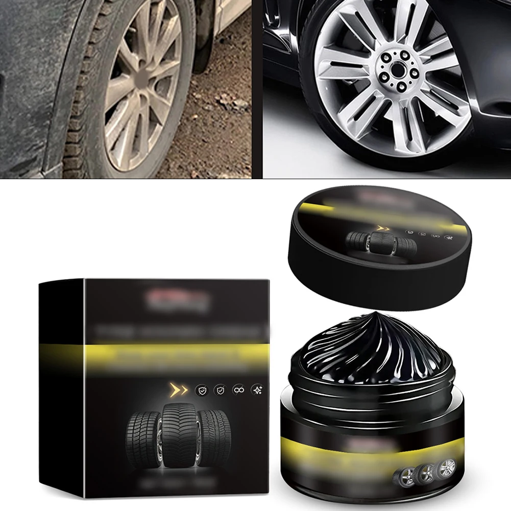 

1pcs Car Tire Nourish Wax Cream Waterproof Truck Tire Polishing Wax Dirty-resistant Useful Maintenance Automotive Accessories