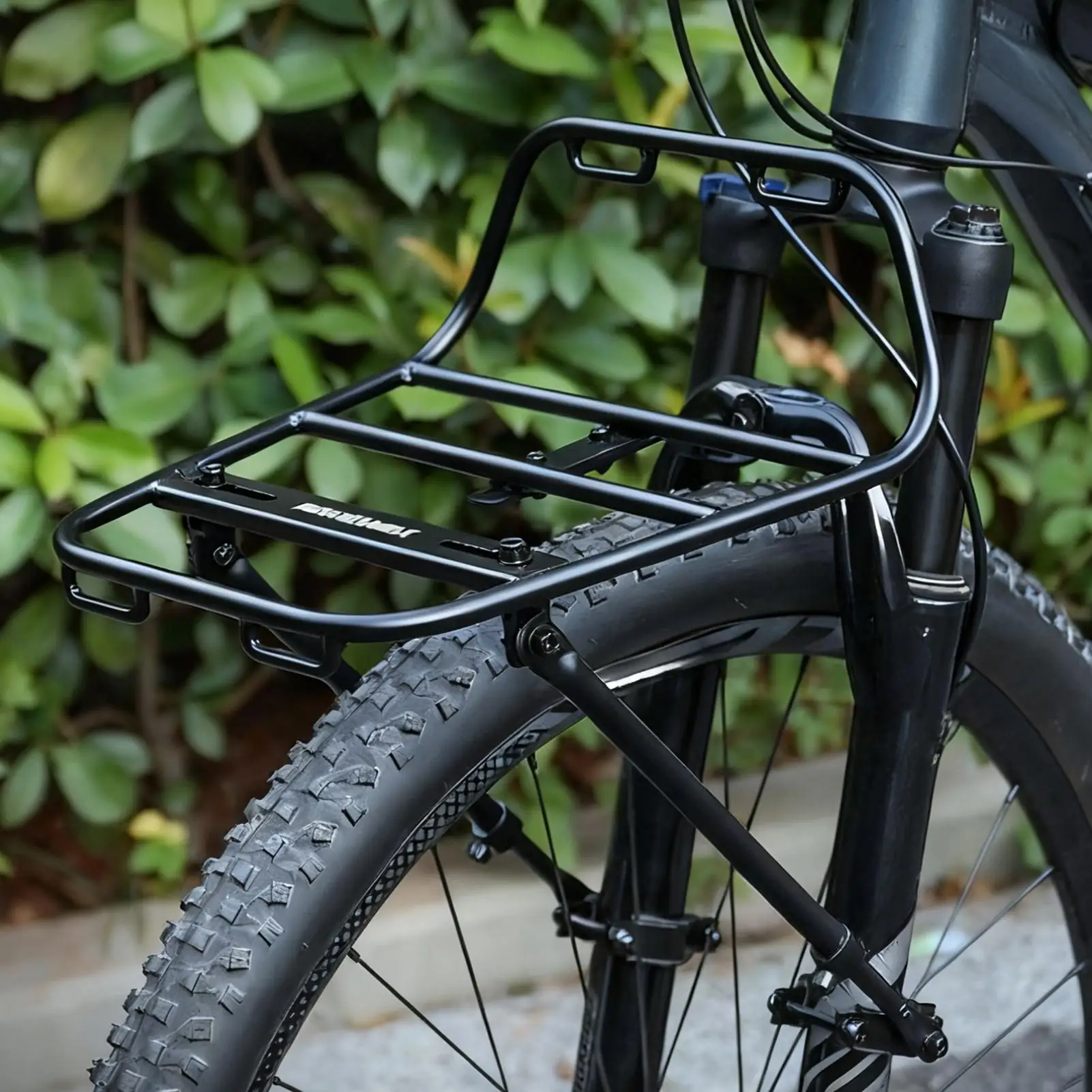 

Bike Front Rack Aluminum Storage Holder Carrier Bike Carrier Rack with Straps Cycling Front Bracket Luggage Shelf Cargo Rack